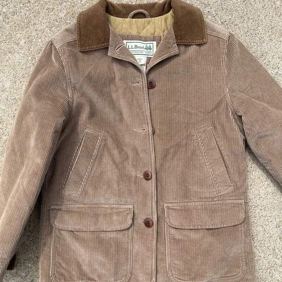 VTG L.L.Bean Women's Thinsulate Chore Barn
Jacket corduroy beige tan XS PET - Picture 2 of 5